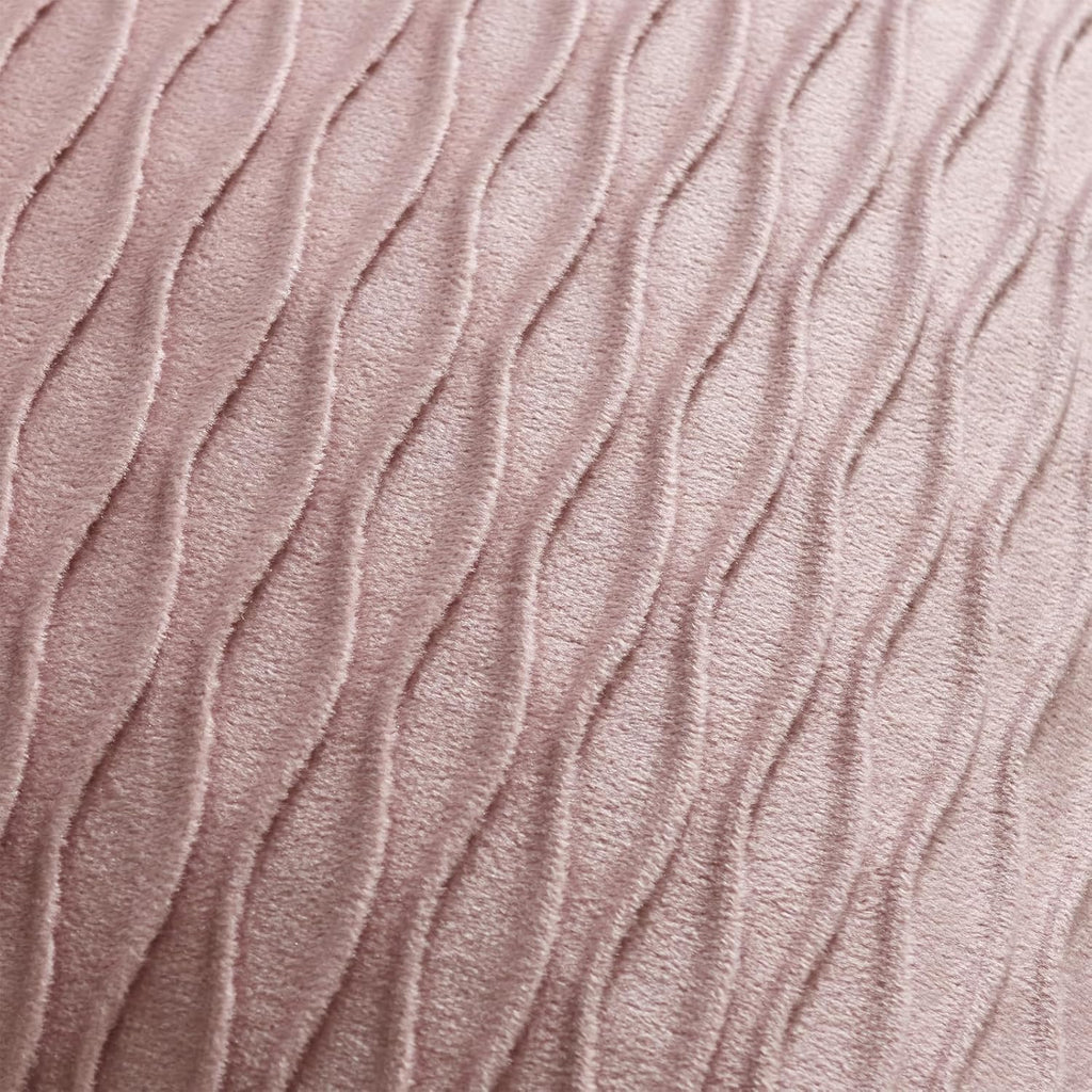 12X20 Pink Throw Pillow Covers: Pack of 2 Vertical Ripple Striped Velvet Rectangular Decorative Pillow Cases for Farmhouse Couch Sofa Bed Living Room Home Decor