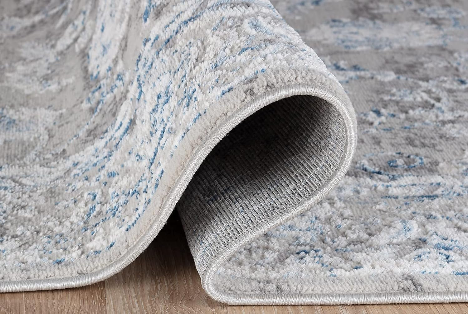 - Kitchen Rugs and Kitchen Mats for Floor, Kitchen Rugs Non Slip Kitchen Runner Rug with TPR Backing, 100% Polypropylene Mats for Kitchen Decor (Blue/Grey Vintage, 72"X40")