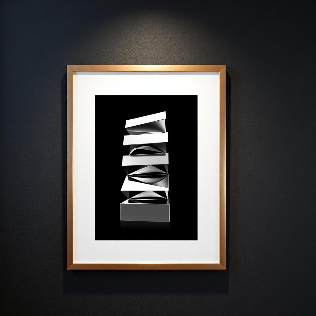Chrome Geometry Poster
