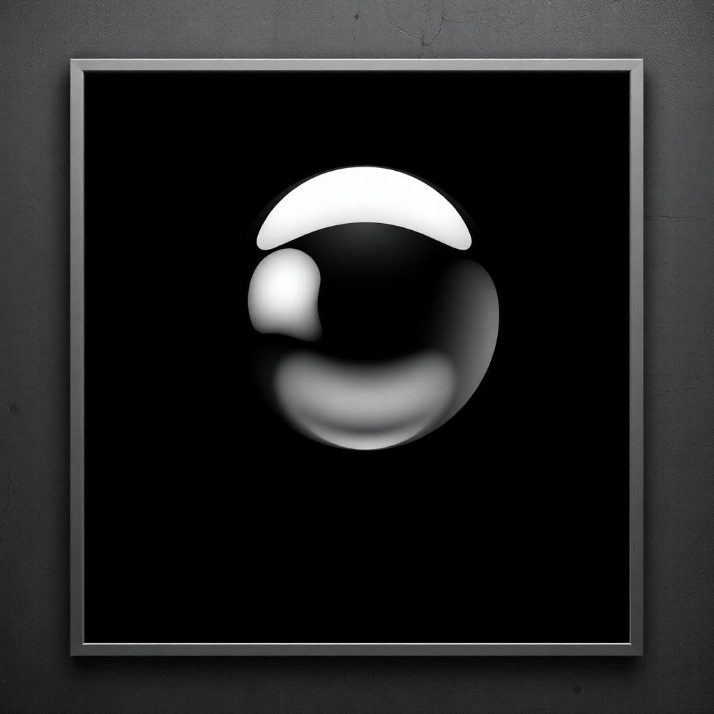 Liquid Chrome Sphere Poster